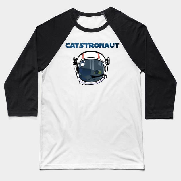 Catstronaut Baseball T-Shirt by kooicat